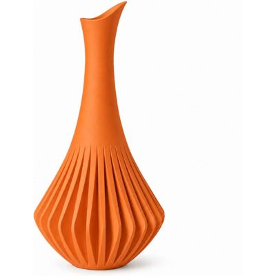 numioo Wazon pomarańczowy z pionową strukturą elegancka dekoracja domu numioo Wazon pomarańczowy z pionową strukturą elegancka dekoracja domu