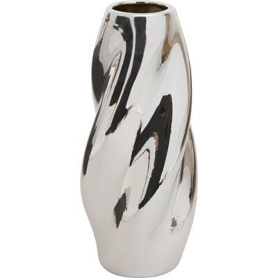 JJA SAS Wazon Srebrny Twisted Sky, Ceramiczny JJA SAS Wazon Srebrny Twisted Sky, Ceramiczny