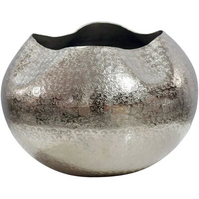 FineBuy Wazon stołowy 30cm Aluminium Alu Wazon na kwiaty Dekoracja domu Okrągły Metal Srebro FineBuy Wazon stołowy 30cm Aluminium Alu Wazon na kwiaty Dekoracja domu Okrągły Metal Srebro