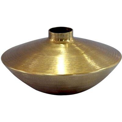 FineBuy Wazon stołowy 35cm Aluminium Alu Wazon na kwiaty Dekoracja domu Okrągły Handmade Złoto FineBuy Wazon stołowy 35cm Aluminium Alu Wazon na kwiaty Dekoracja domu Okrągły Handmade Złoto
