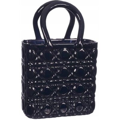 IDEAS 4 Seasons WAZON SZKALNY TOREBKA 22 cm GRANATOWY NIEBIESKI z uchwytami IDEAS 4 Seasons WAZON SZKALNY TOREBKA 22 cm GRANATOWY NIEBIESKI z uchwytami