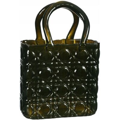 IDEAS 4 Seasons WAZON SZKALNY TOREBKA 28 cm ZIELONY CIEMNY z uchwytami IDEAS 4 Seasons WAZON SZKALNY TOREBKA 28 cm ZIELONY CIEMNY z uchwytami