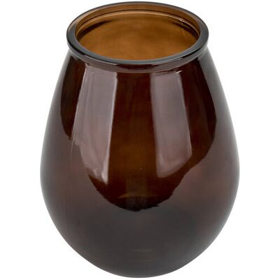 Wazon szklany 23 cm brązowy San Miguel recykling Wazon szklany 23 cm brązowy San Miguel recykling