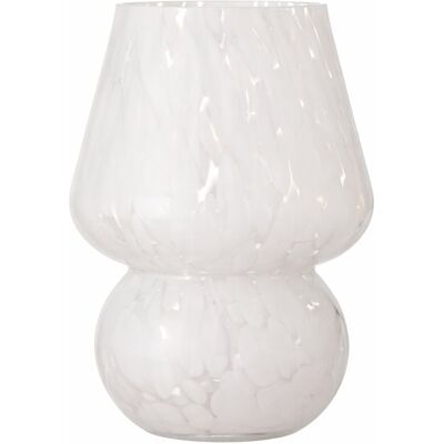 Inny producent Wazon szklany biały Bloomingville Halim dekoracyjny skandynawski 18,5 cm Inny producent Wazon szklany biały Bloomingville Halim dekoracyjny skandynawski 18,5 cm