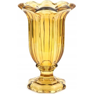 nieznany producent WAZON SZKLANY BURSZTYNOWY BRĄZOWY 27cm NA NÓŻCE KWIAT GŁADKI SZKŁO 25 30 nieznany producent WAZON SZKLANY BURSZTYNOWY BRĄZOWY 27cm NA NÓŻCE KWIAT GŁADKI SZKŁO 25 30