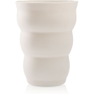 Inny producent Wazon szklany kremowy SCANDI DECO H19 Inny producent Wazon szklany kremowy SCANDI DECO H19