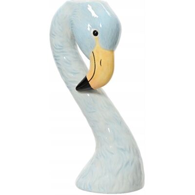 Inny producent Wazon w kształcie flaminga, błękitny 25,5cm Inny producent Wazon w kształcie flaminga, błękitny 25,5cm