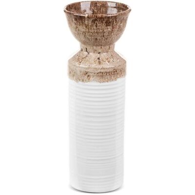 Eurofirany Wazon z glinki ceramicznej ERINA 13X13X35 beżowy Eurofirany Wazon z glinki ceramicznej ERINA 13X13X35 beżowy