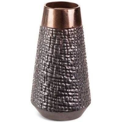 Eurofirany Wazon Z Glinki Ceramicznej Morena 14X14X26 Stalowy + Miedziany Eurofirany Wazon Z Glinki Ceramicznej Morena 14X14X26 Stalowy + Miedziany