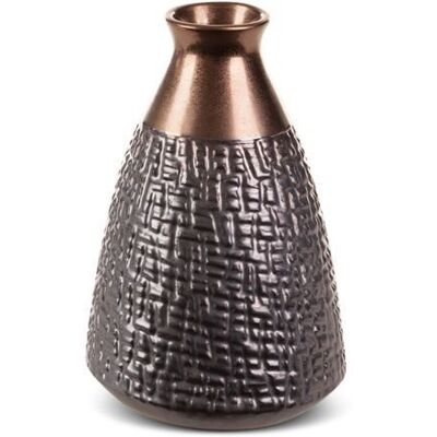 Eurofirany Wazon Z Glinki Ceramicznej Morena 16X16X24 Stalowy + Miedziany Eurofirany Wazon Z Glinki Ceramicznej Morena 16X16X24 Stalowy + Miedziany