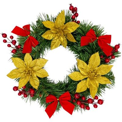 GLOBAL P&P Wianek świąteczny na Boże Narodzenie stroik na drzwi dekoracja handmade GLOBAL P&P Wianek świąteczny na Boże Narodzenie stroik na drzwi dekoracja handmade