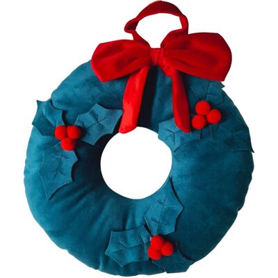 Olimagia Wianek welurowy – zielona dekoracja na drzwi i ścianę, zawieszka handmade 30 cm Olimagia Wianek welurowy – zielona dekoracja na drzwi i ścianę, zawieszka handmade 30 cm