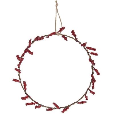 Rico Design Wianek z czerwonych jagód Ø 30 cm Rico Design Wianek z czerwonych jagód Ø 30 cm