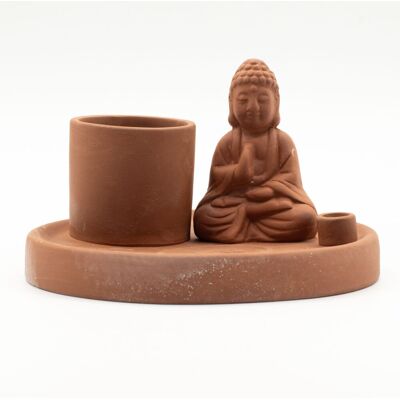 Phoenix Wielofunkcyjna Podstawka pod Kadzidełka Budda - Naturalna Terakota Phoenix Wielofunkcyjna Podstawka pod Kadzidełka Budda - Naturalna Terakota