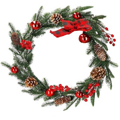 Springos Wieniec świąteczny ozdoba na drzwi wianek 150 cm Springos Wieniec świąteczny ozdoba na drzwi wianek 150 cm