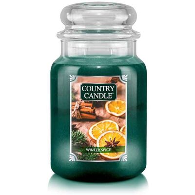 Winter Spice - Country Candle - Duża Świeca Zapachowa Z Dwoma Knotami (737G) Winter Spice - Country Candle - Duża Świeca Zapachowa Z Dwoma Knotami (737G)
