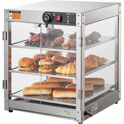 Vevor Witryna Grzewcza 3-poziomowa 51 x 51 x 61 cm z Podświetleniem LED Vevor Witryna Grzewcza 3-poziomowa 51 x 51 x 61 cm z Podświetleniem LED