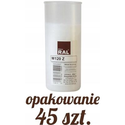 RAL Wkład do zniczy 12 cm do 45 godzin 45 szt. Tradycyjny Zalewany Parafinowy RAL Wkład do zniczy 12 cm do 45 godzin 45 szt. Tradycyjny Zalewany Parafinowy