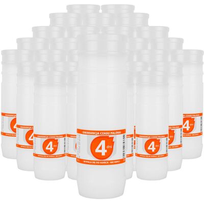 RAL Wkład do zniczy 18 cm 4 dni 30 szt. A4. Gwarancja czasu palenia! Parafinowy RAL Wkład do zniczy 18 cm 4 dni 30 szt. A4. Gwarancja czasu palenia! Parafinowy