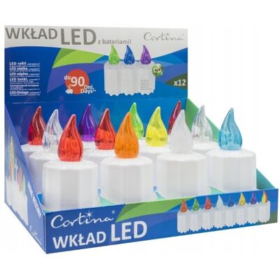 Wkład do zniczy Led Melius 90 dni Mix 8 kolorów Cortina (12 sztuk) Wkład do zniczy Led Melius 90 dni Mix 8 kolorów Cortina (12 sztuk)