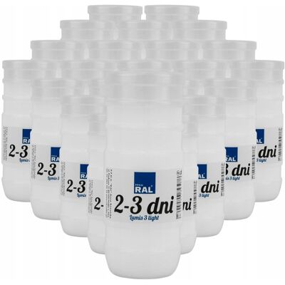 RAL Wkłady do zniczy 14 cm do 3 dni 20 szt. Lumis 3 Light Wkłady zalewane RAL Wkłady do zniczy 14 cm do 3 dni 20 szt. Lumis 3 Light Wkłady zalewane