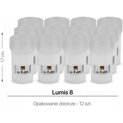 RAL Wkłady do zniczy 17 cm do 4 dni 12 szt. Lumis 8 RAL Wkłady do zniczy 17 cm do 4 dni 12 szt. Lumis 8