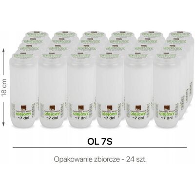 RAL Wkłady olejowe do zniczy 18 cm do 7 dni 24 szt OL7S RAL Wkłady olejowe do zniczy 18 cm do 7 dni 24 szt OL7S
