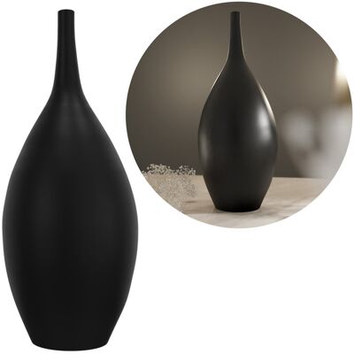 Estilo Home Wysoki Wazon Dekoracyjny Czarny Matowy Ceramiczny Sevilla - 47cm Estilo Home Wysoki Wazon Dekoracyjny Czarny Matowy Ceramiczny Sevilla - 47cm