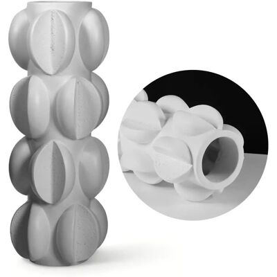 Estilo Home Wysoki Wazon Dekoracyjny Ozdobny Biały Mat - 37Cm Estilo Home Wysoki Wazon Dekoracyjny Ozdobny Biały Mat - 37Cm