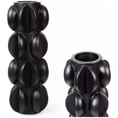 Estilo Home Wysoki Wazon Dekoracyjny Ozdobny Czarny Mat - 37Cm Estilo Home Wysoki Wazon Dekoracyjny Ozdobny Czarny Mat - 37Cm