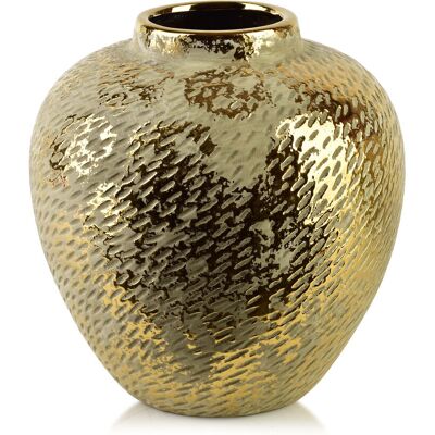 Mondex YARINE GOLD Wazon 20x9,5x25cm Mondex YARINE GOLD Wazon 20x9,5x25cm