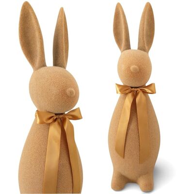 Inny producent Zając wielkanocny duży brązowy zamszowy figurka dekoracja świąteczna 47 cm Inny producent Zając wielkanocny duży brązowy zamszowy figurka dekoracja świąteczna 47 cm