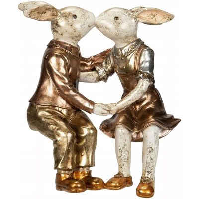 Skandi.pl ZAJĄC WIELKANOCNY FIGURKA zajączki na szafkę półkę Wielkanoc prezent złota Skandi.pl ZAJĄC WIELKANOCNY FIGURKA zajączki na szafkę półkę Wielkanoc prezent złota
