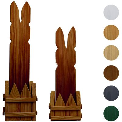 Floranica Zestaw 2 szt. Dekoracja wielkanocna Zajączek z drewna Figurka dekoracyjna Wielkanoc, Dekoracja wiosenna Zajączek wielkanocny - Brązowy 40 / 50 cm wy.. Floranica Zestaw 2 szt. Dekoracja wielkanocna Zajączek z drewna Figurka dekoracyjna Wielkanoc, Dekoracja wiosenna Zajączek wielkanocny - Brązowy 40 / 50 cm wy..