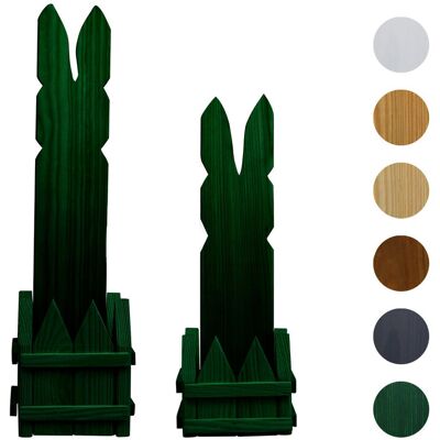 Floranica Zestaw 2 szt. Dekoracja wielkanocna Zajączek z drewna Figurka dekoracyjna Wielkanoc, Dekoracja wiosenna Zajączek wielkanocny - Zielony 40 / 50 cm wy.. Floranica Zestaw 2 szt. Dekoracja wielkanocna Zajączek z drewna Figurka dekoracyjna Wielkanoc, Dekoracja wiosenna Zajączek wielkanocny - Zielony 40 / 50 cm wy..