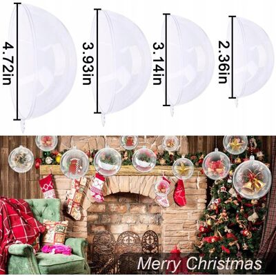 Inny producent Zestaw 20 Przezroczystych Bombek 4 DIY Inny producent Zestaw 20 Przezroczystych Bombek 4 DIY