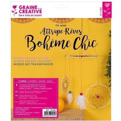 Graine Créative Zestaw DIY na zawieszenie mobilne - boho sny łapacz Graine Créative Zestaw DIY na zawieszenie mobilne - boho sny łapacz
