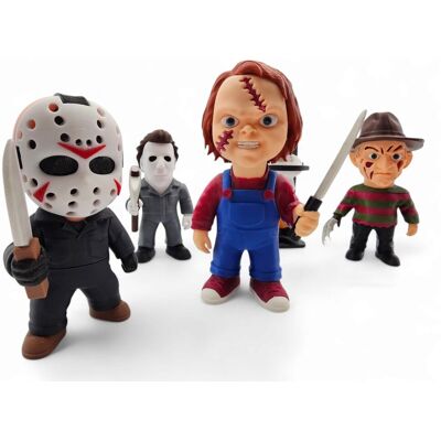 MoranQ Zestaw Figurek Grozy 6 szt. – Kolekcjonerskie Figurki z Filmów Grozy MoranQ Zestaw Figurek Grozy 6 szt. – Kolekcjonerskie Figurki z Filmów Grozy