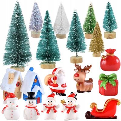 ABC Zestaw Figurek Na Święta Bozenarodzenie Figurka Dekoracje Mikołaj Mikołajki ABC Zestaw Figurek Na Święta Bozenarodzenie Figurka Dekoracje Mikołaj Mikołajki