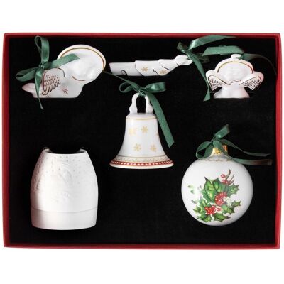 Polskie Fabryki Porcelany Ćmielów i Chodzież Zestaw Holly ze świecznikiem i bombką G753 Polskie Fabryki Porcelany Ćmielów i Chodzież Zestaw Holly ze świecznikiem i bombką G753