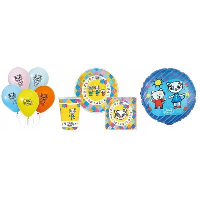 GODAN Zestaw Na Urodziny Talerzyki Kubeczki Serwetki Balony- Kicia Kocia I Nunuś GODAN Zestaw Na Urodziny Talerzyki Kubeczki Serwetki Balony- Kicia Kocia I Nunuś