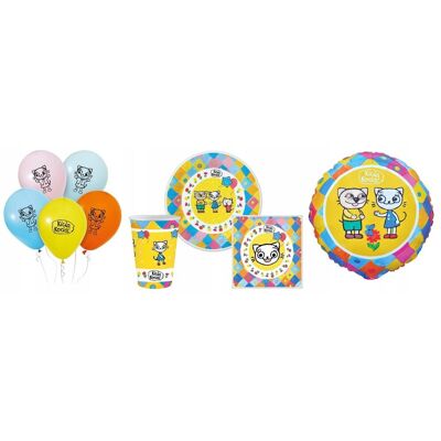 GODAN Zestaw Na Urodziny Talerzyki Kubeczki Serwetki Balony- Kicia Kocia I Pacek GODAN Zestaw Na Urodziny Talerzyki Kubeczki Serwetki Balony- Kicia Kocia I Pacek