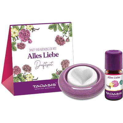 Inny producent Zestaw Olejków Alles Liebe (Wszystko Kocham) Z Kamieniem Zapachowym, 5 Ml Bio, Taoasis Inny producent Zestaw Olejków Alles Liebe (Wszystko Kocham) Z Kamieniem Zapachowym, 5 Ml Bio, Taoasis