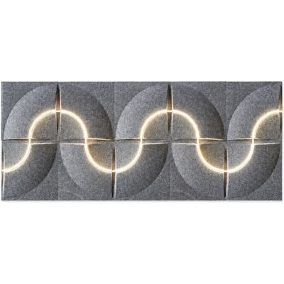Zestaw paneli dekoracyjnych akustyczny ECOLINE LUMI LED Marbet Design panele ścienne 3D 10 szt. Zestaw paneli dekoracyjnych akustyczny ECOLINE LUMI LED Marbet Design panele ścienne 3D 10 szt.