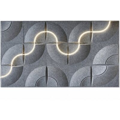 Zestaw paneli dekoracyjnych akustyczny ECOLINE LUMI LED Marbet Design panele ścienne 3D 15 szt. Zestaw paneli dekoracyjnych akustyczny ECOLINE LUMI LED Marbet Design panele ścienne 3D 15 szt.