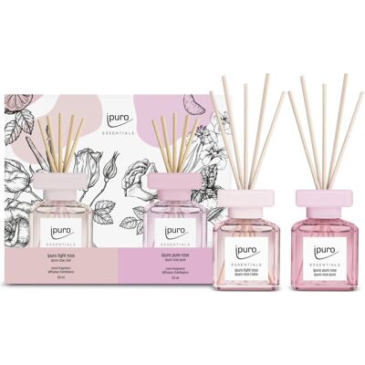 Zestaw prezentowy LIGHT & PURE ROSE, ipuro Essentials, 2 x 50 ml, Ipuro Zestaw prezentowy LIGHT & PURE ROSE, ipuro Essentials, 2 x 50 ml, Ipuro