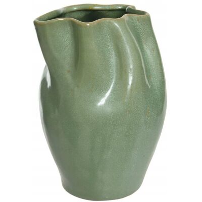 Zielona Fabryka Zielony wazon ceramiczny ozdobny 14,5x19cm bulwa Zielona Fabryka Zielony wazon ceramiczny ozdobny 14,5x19cm bulwa