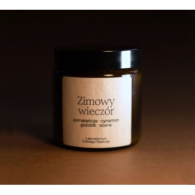 Zimowy Wieczór - Świeca Sojowa 120ml, Laboratorium Dobrego Nastroju Zimowy Wieczór - Świeca Sojowa 120ml, Laboratorium Dobrego Nastroju