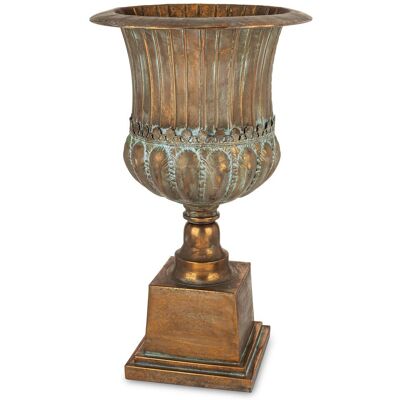ART Złota Wysoka Metalowa Osłonka Wazon Kielich Flakon Puchar Retro Vintage ART Złota Wysoka Metalowa Osłonka Wazon Kielich Flakon Puchar Retro Vintage
