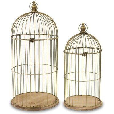 ART Złote Klatki Dekoracyjne S/2, 72x33x33 i 60x28x28 ART Złote Klatki Dekoracyjne S/2, 72x33x33 i 60x28x28